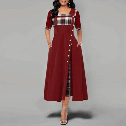 LP | Maxi plaid dress