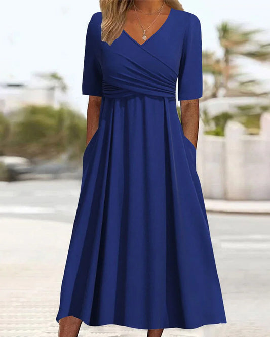 LD | crossed dress with short sleeves