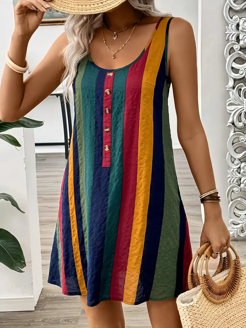 LP | Colorful striped mini dress