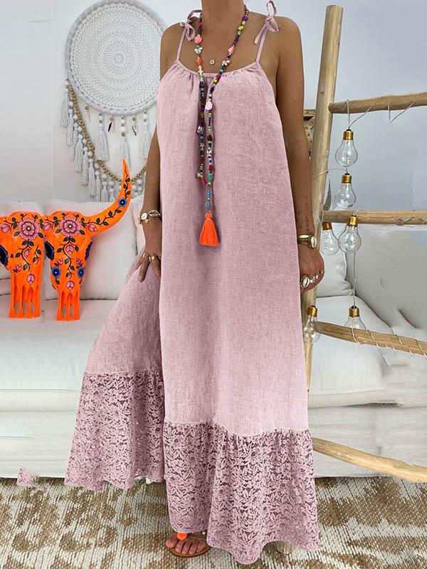 LD Plain maxi dress with slit