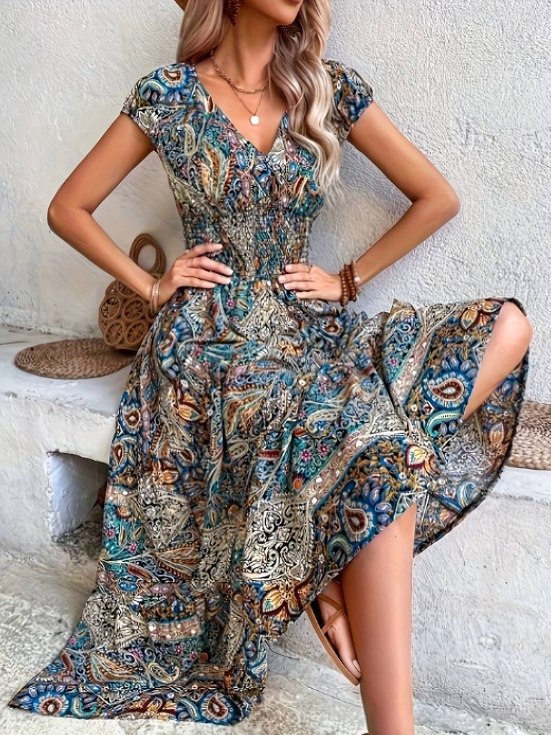 LP | Long dress with paisley pattern