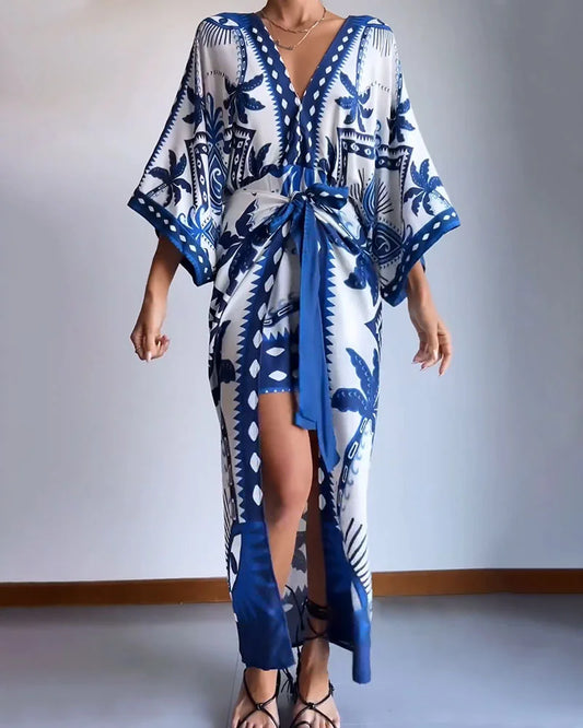 Mc | Annie-style maxi dress with print