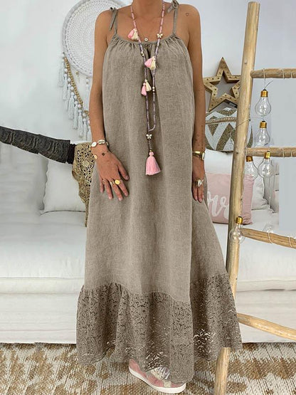 LD Plain maxi dress with slit