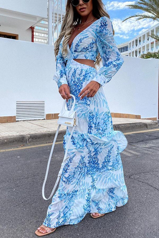 LP | Maxi dress with neckline