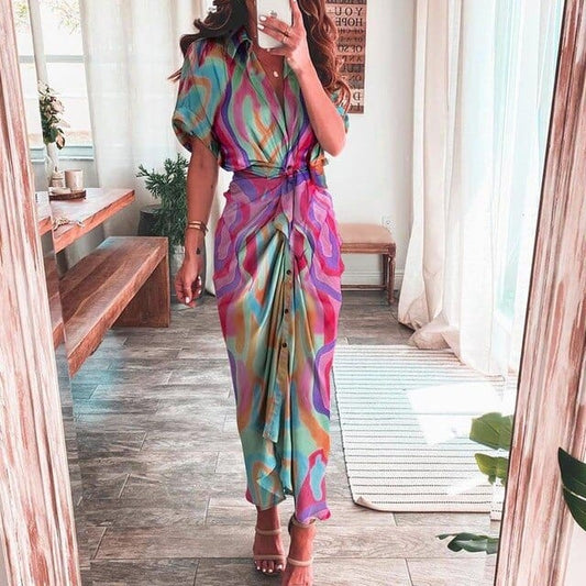 LP | Multicolored boho print dress