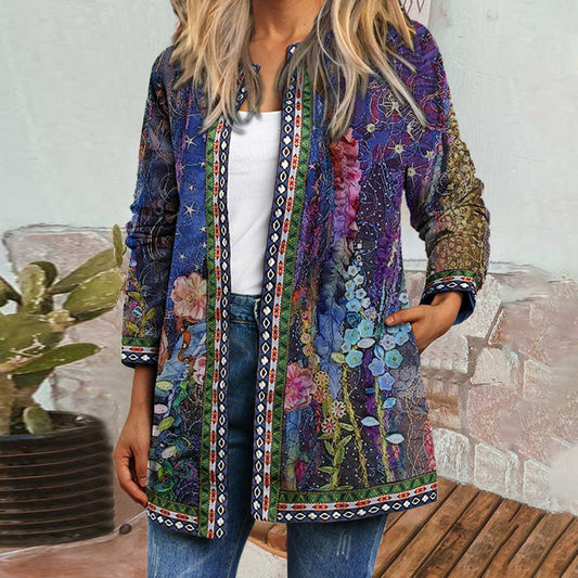 LP | Janssen - Elegant cardigan with unique print