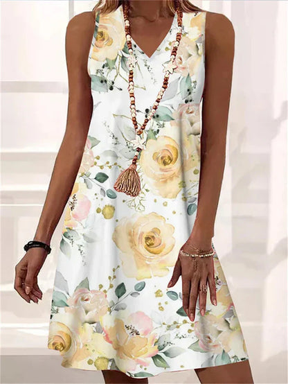 LP | Classic floral v-neck dress