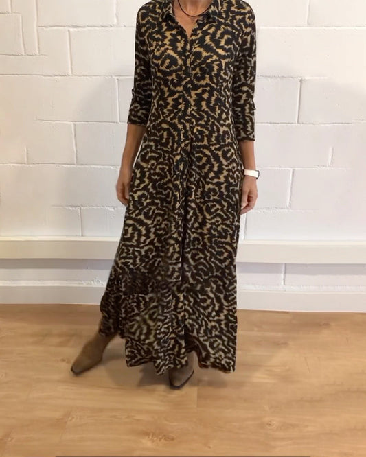 LP | elegant maxi dress with long sleeves