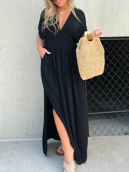 Mc | Maxi long V-neck dress