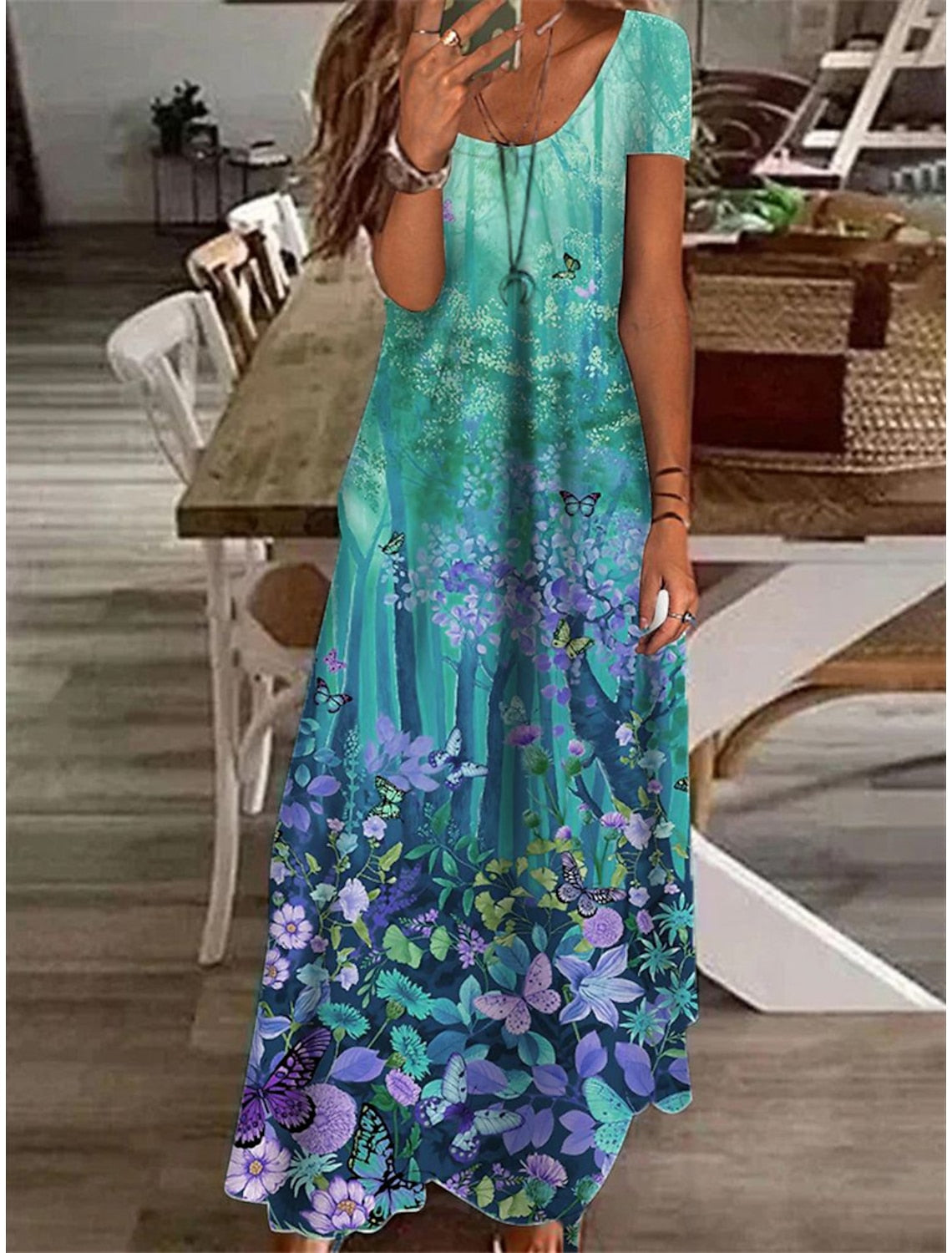 LP | Maxi dress for women with floral print, perfect for summer