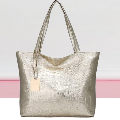 Isabella Shoulder bag | Spacious bag with crocodile print