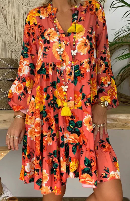 Mc | Pop dress with floral print