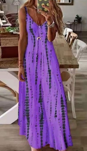 LP | Colorful striped spaghetti dress