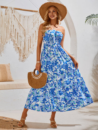 LD dress with print and elegant halterneck from MW | Resort Style