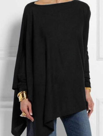 Mery | Fashion poncho with asymmetry