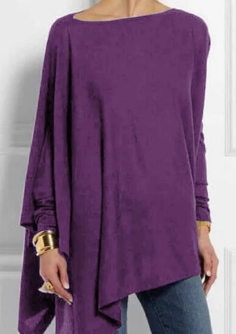 Mery | Fashion poncho with asymmetry