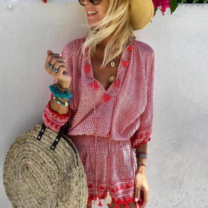 LP | Summer mini dress with V-neckline