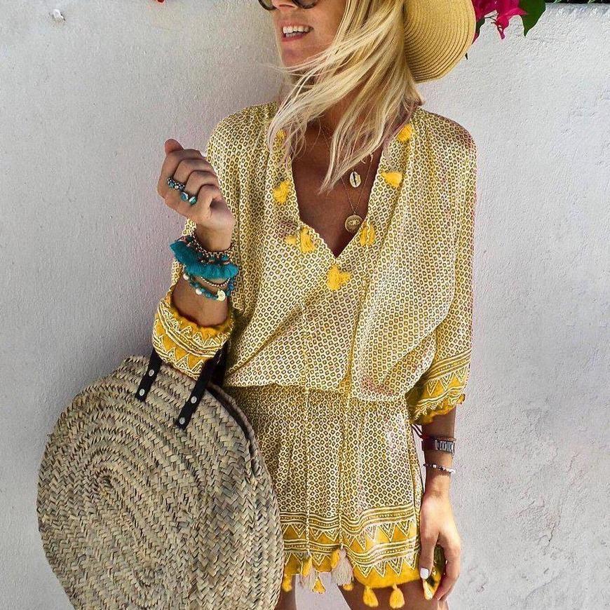 LP | Summer mini dress with V-neckline