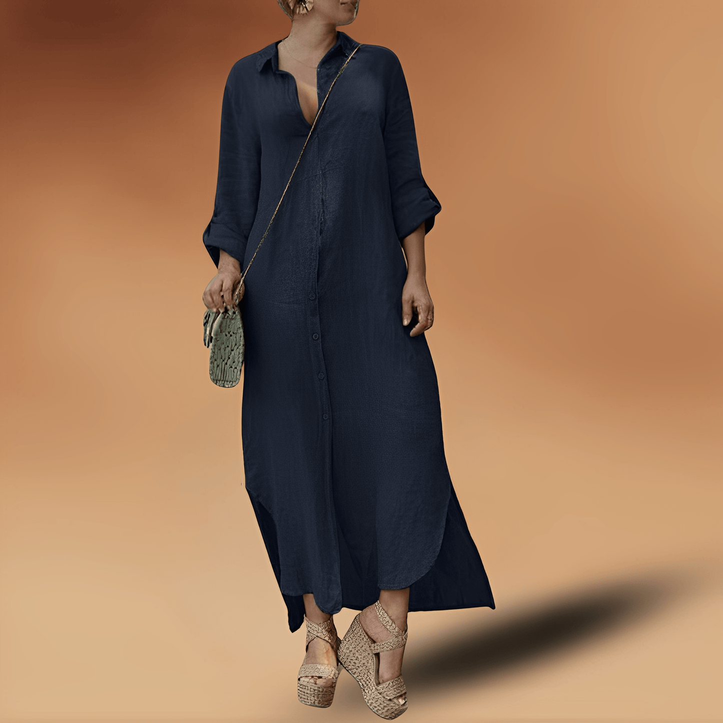 LP | Lavigne - Elegant long dress in linen