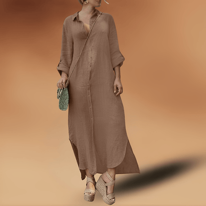 LP | Lavigne - Elegant long dress in linen