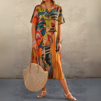 LD | Elegant, flowing floral dress