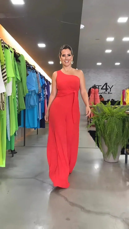 LP | Fashionable one-shoulder jumpsuit