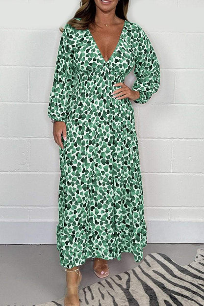 LP | Heart Smocked Midi Dress