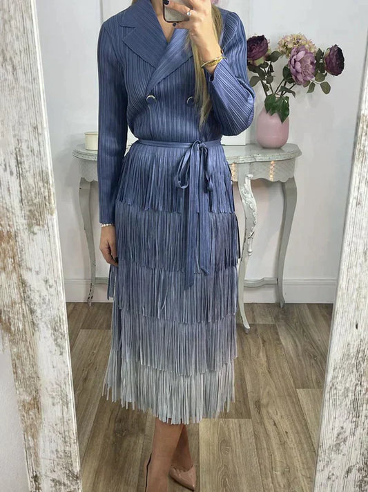 Mc | lace dress with color gradients