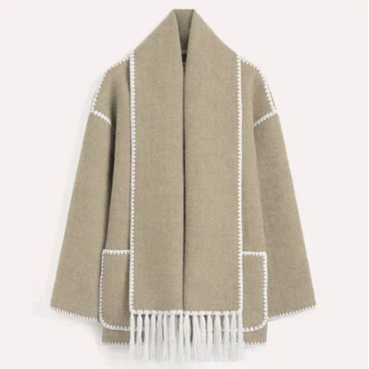 Atidu | Women's Formal Jacket with Scarf Chic and Comfortable