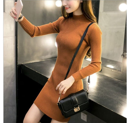 LP | Knit mini dress with high neck