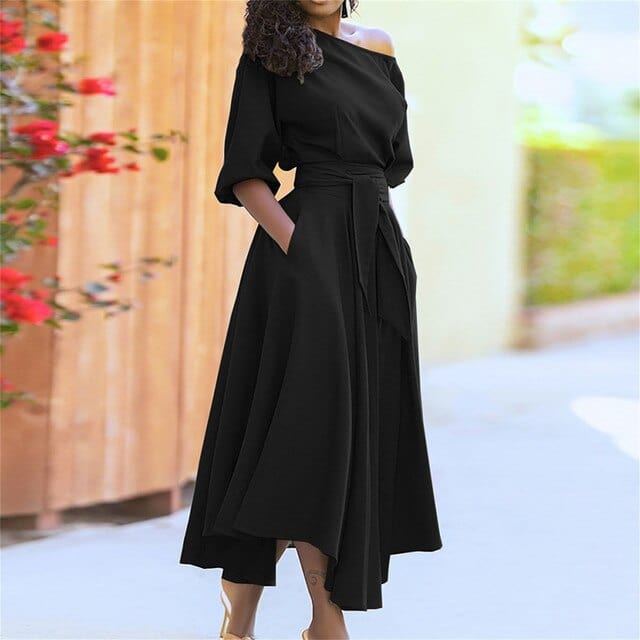 LP | Elegant dress with half sleeves