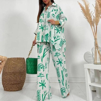 LP | Two-piece set with floral pattern