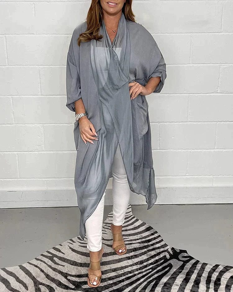 LP | Comér - Wide silk v-neck top