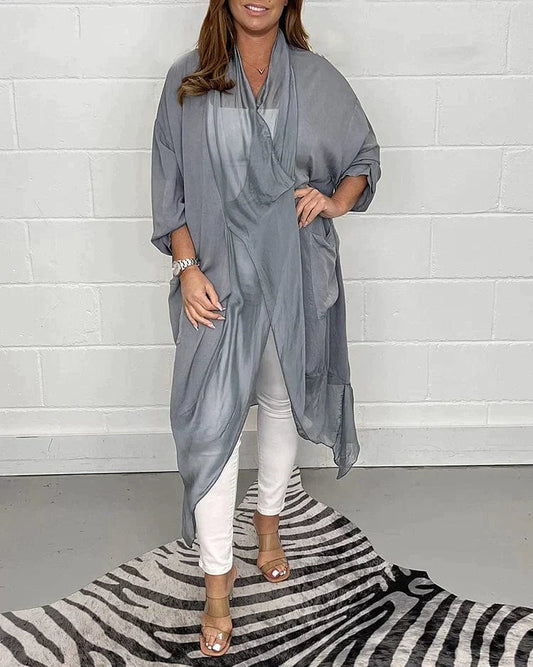 LP | Comér - Wide silk v-neck top