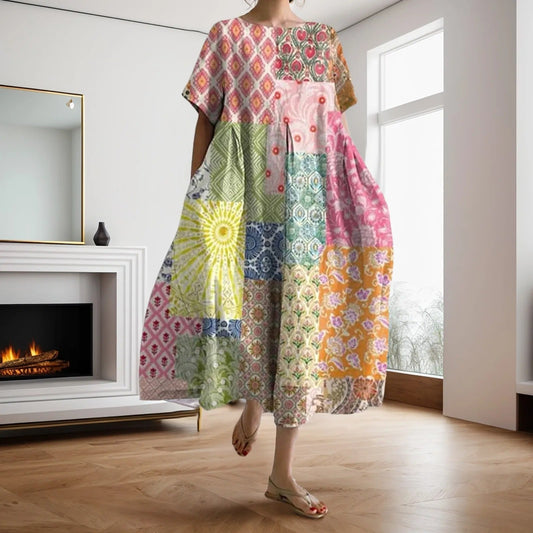 LP | Maxi dress with floral pattern Loose