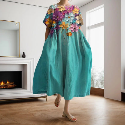 LP | Maxi dress with floral pattern Loose