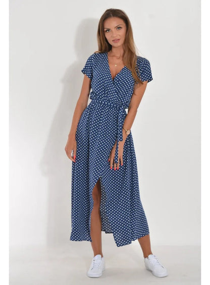 LP | Printed summer midi dress with slit