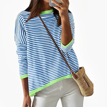 LP | Long-sleeved shirt in striped cotton