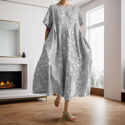 LP | Maxi dress with floral pattern Loose