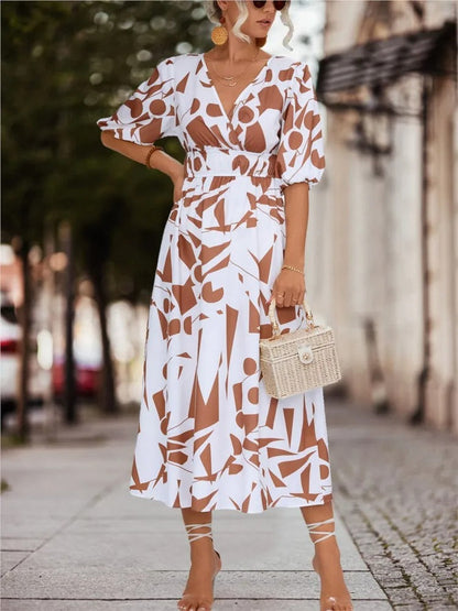 LP | floral v-neck maxi dress