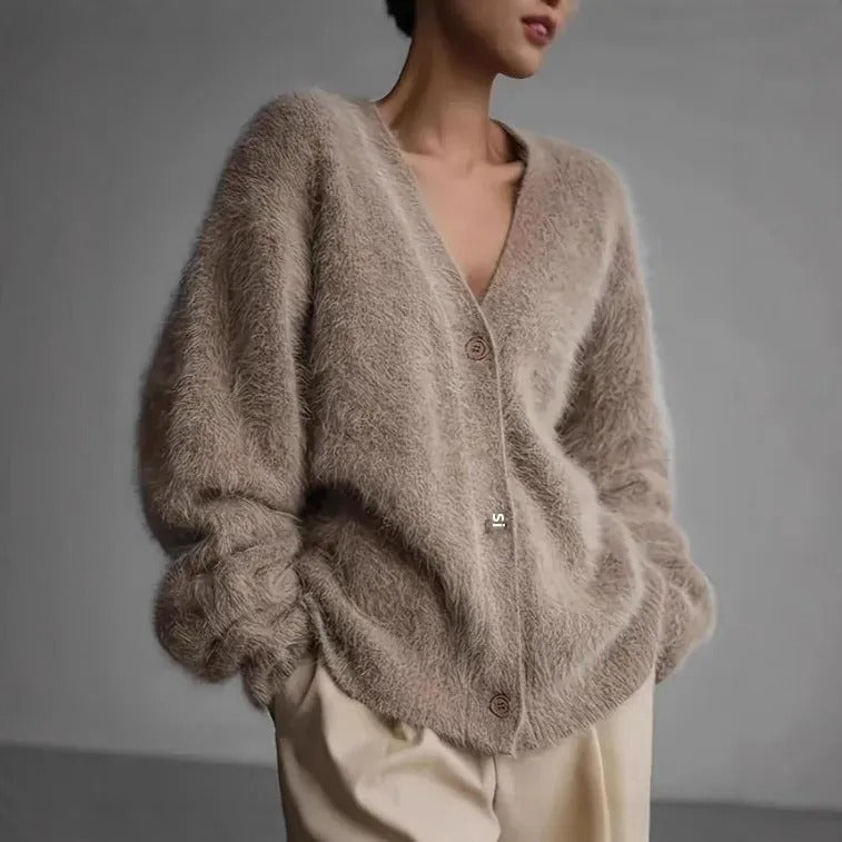 LP | Vaporous off-the-shoulder cardigan