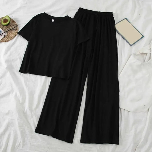 LP and MW | pants with round neckline