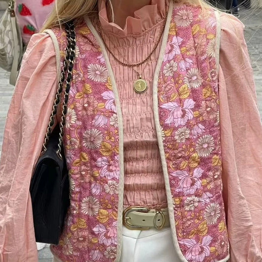 Orana vest | Sleeveless floral print vest for women