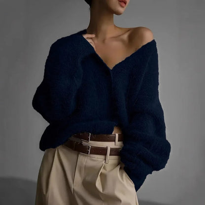LP | Vaporous off-the-shoulder cardigan