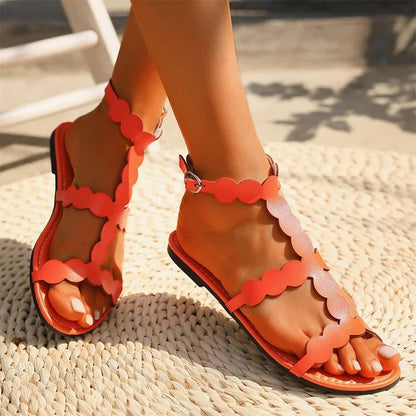 LP | Sandals with notched edge