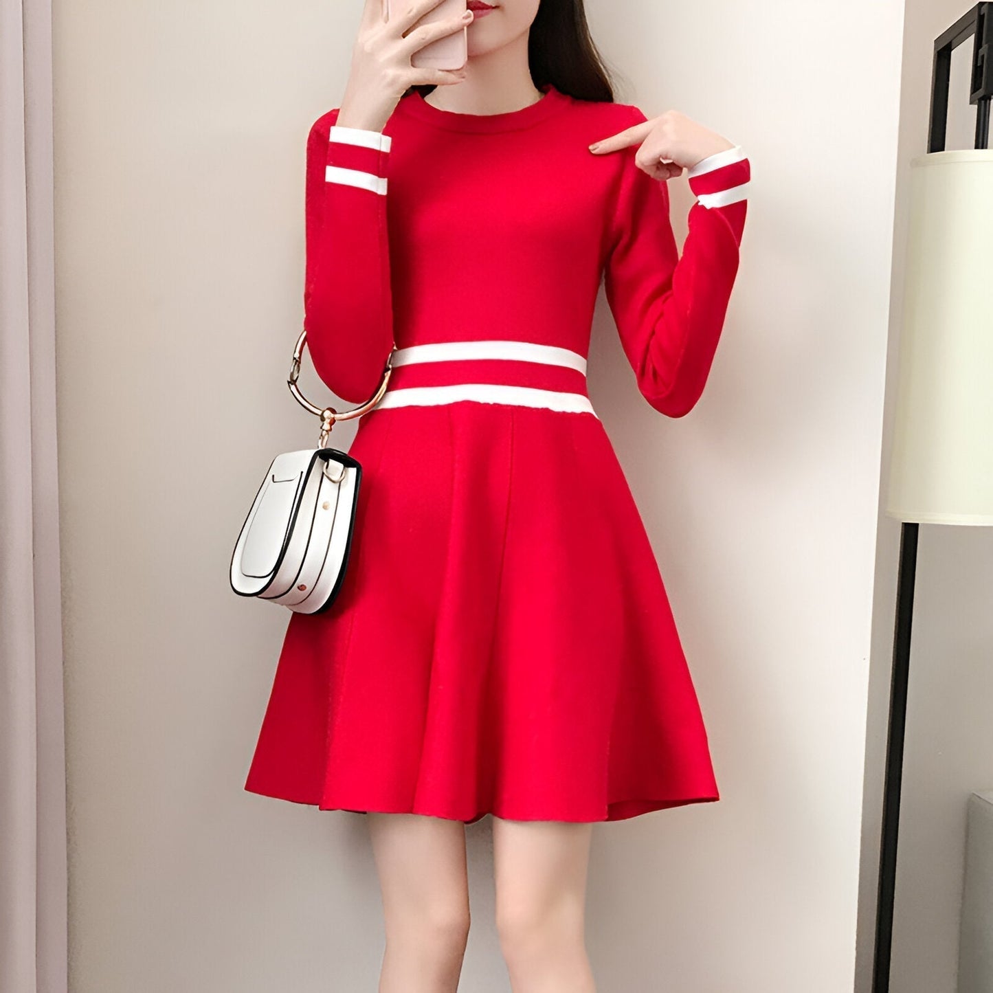 Mc | Mini dress in eye-catching color blocks for a perfect evening