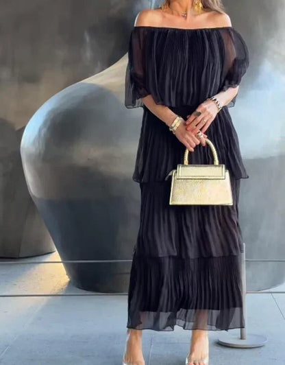 Mc | Elegant chiffon long dress