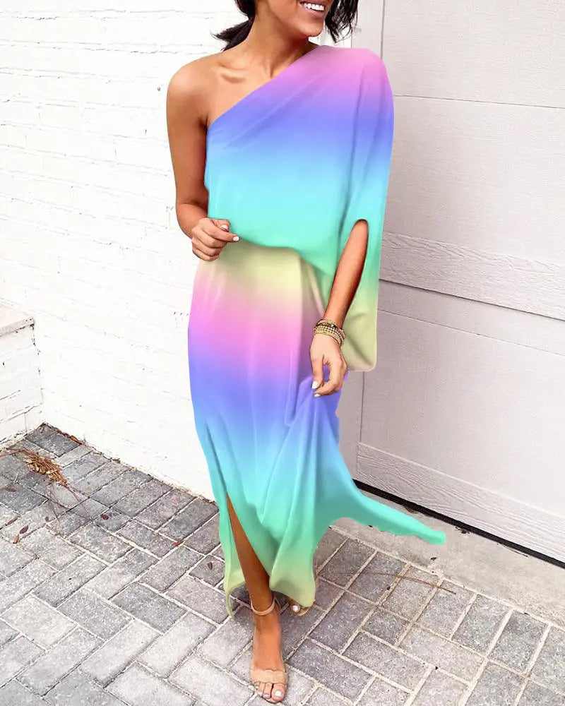 Mc | Arlin -Elegant dress with dropped shoulders