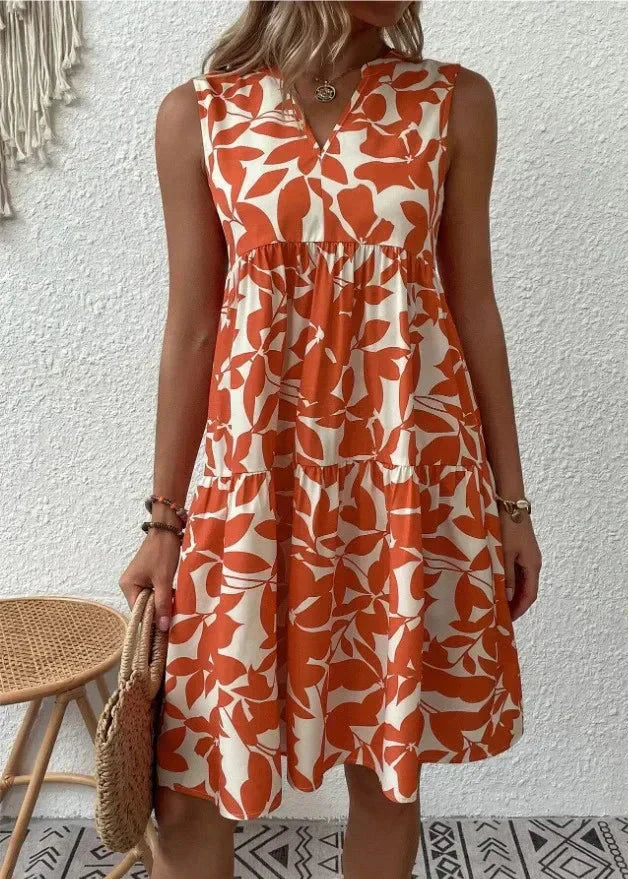 LD | Elegant summer dress with V-neck and feminine silhouette