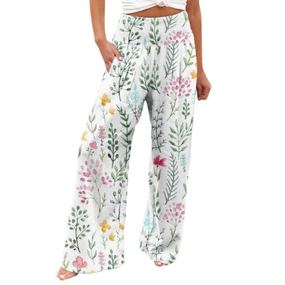 LP | Summer pants with spring floral pattern